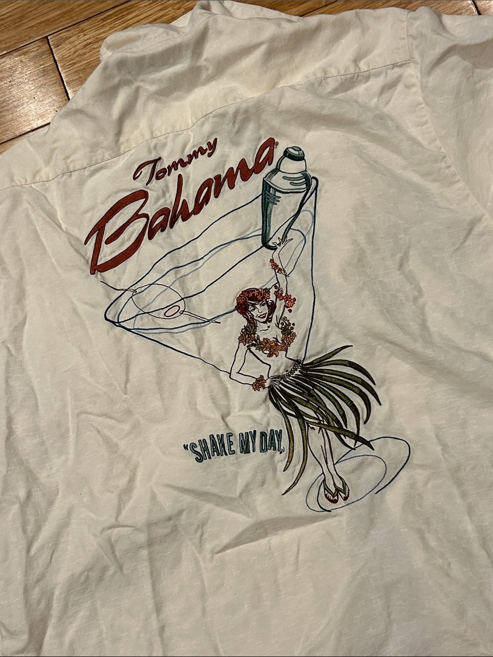 Tommy Bahama Silk Shake My Day Hula Girl Hawaiian Aloha Shirt